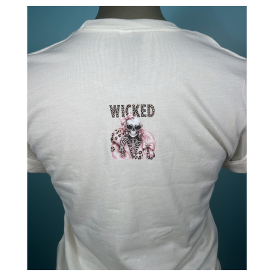 Wicked Skeleton Blingy Rhinestone CARAZY Graphic Tee