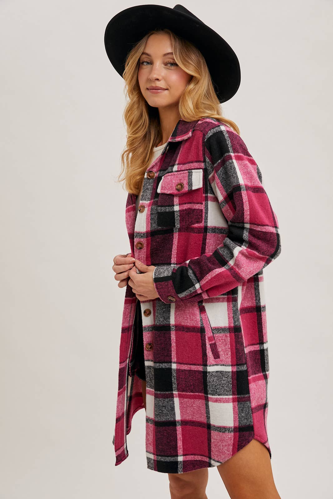 FLANNEL LONGLINE SHACKET