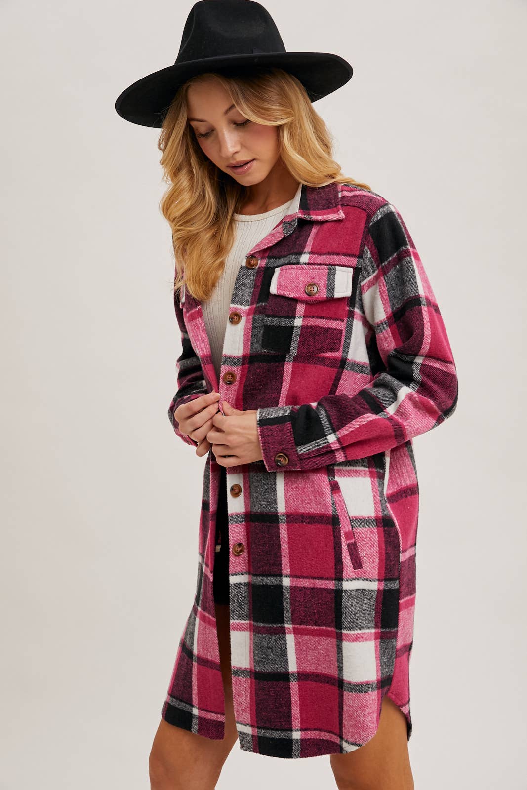 FLANNEL LONGLINE SHACKET