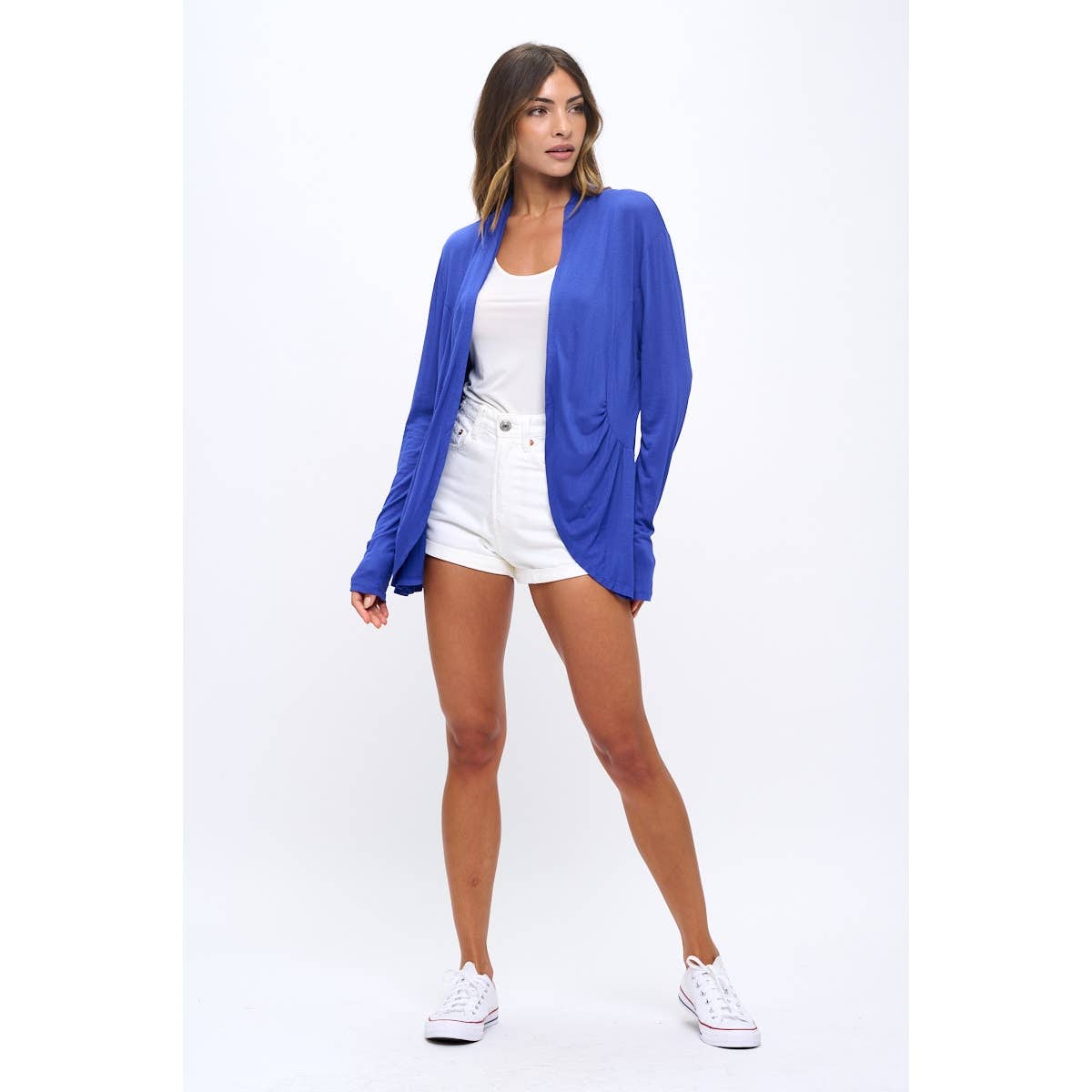 OPEN FRONT HIGH LOW CARDIGAN