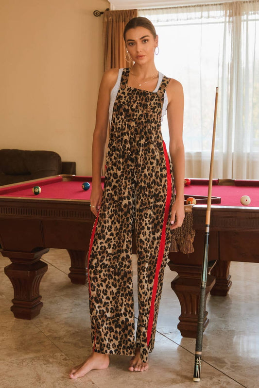 Bibi Leopard Printed Overall Jumpsuit