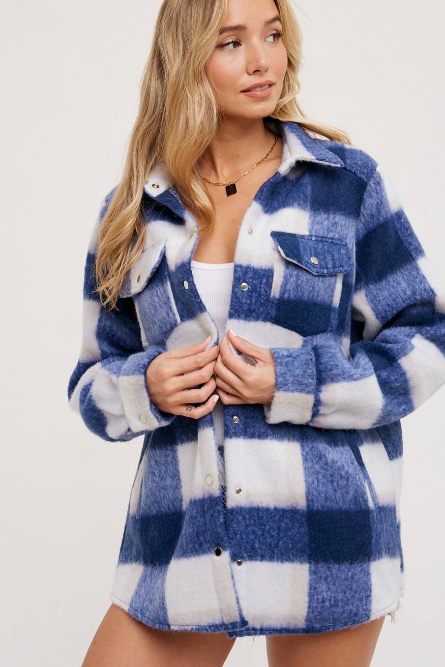 FLANNEL PLAID SHERPA SHACKET