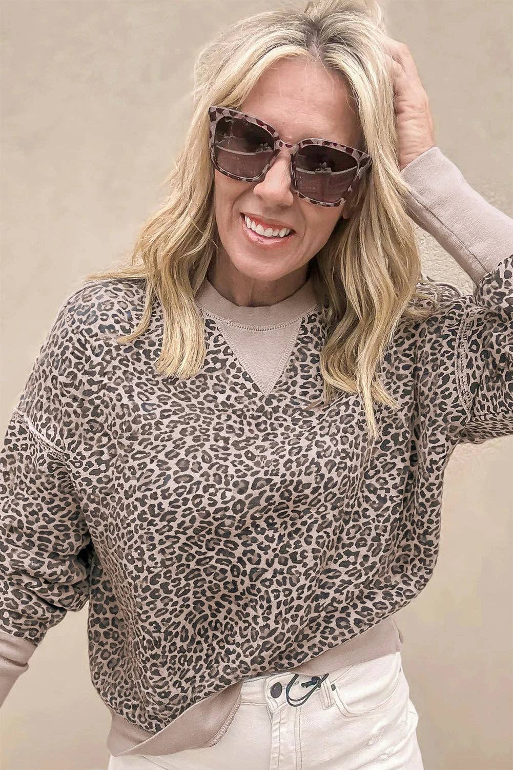 Leopard Liz Crew Neck