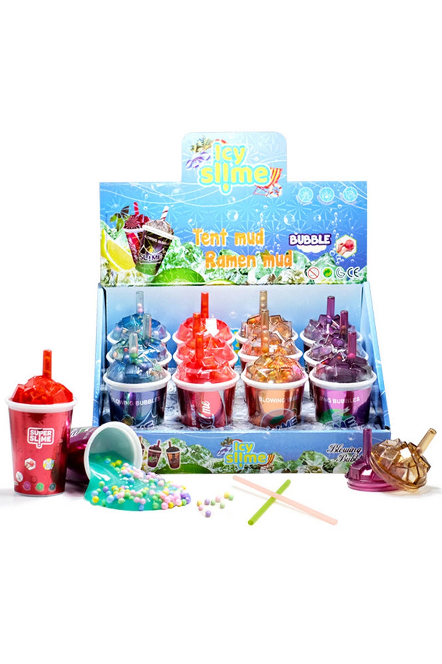 Iced Soda Soft Drink Foam Ball Infused Slime Cup