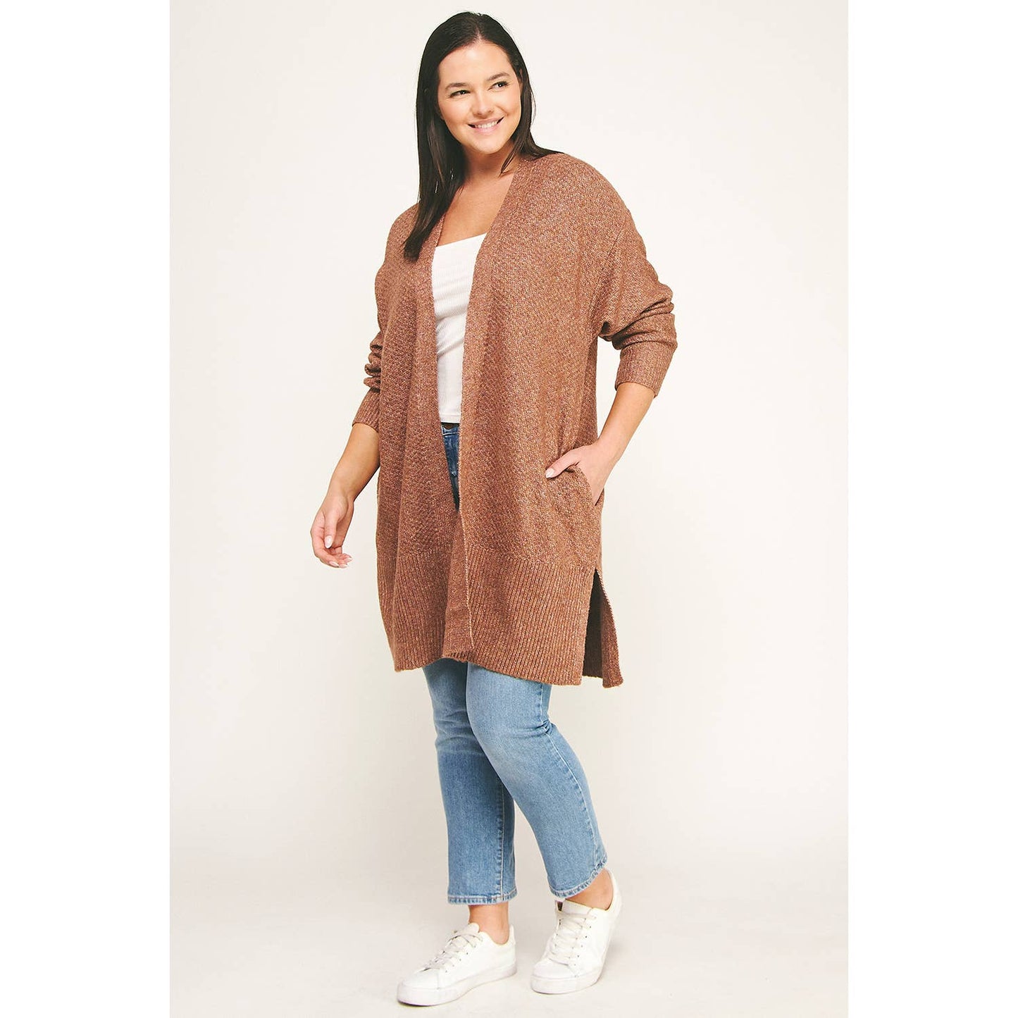 CURVY COZY CONFIDENCE LONG CARDIGAN