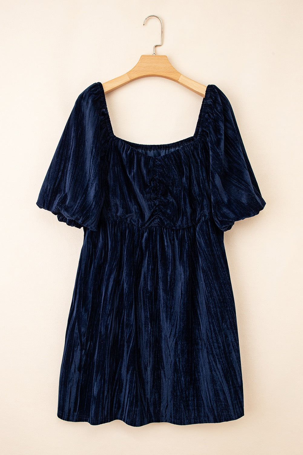 Blue Christmas Curvy Velvet Dress