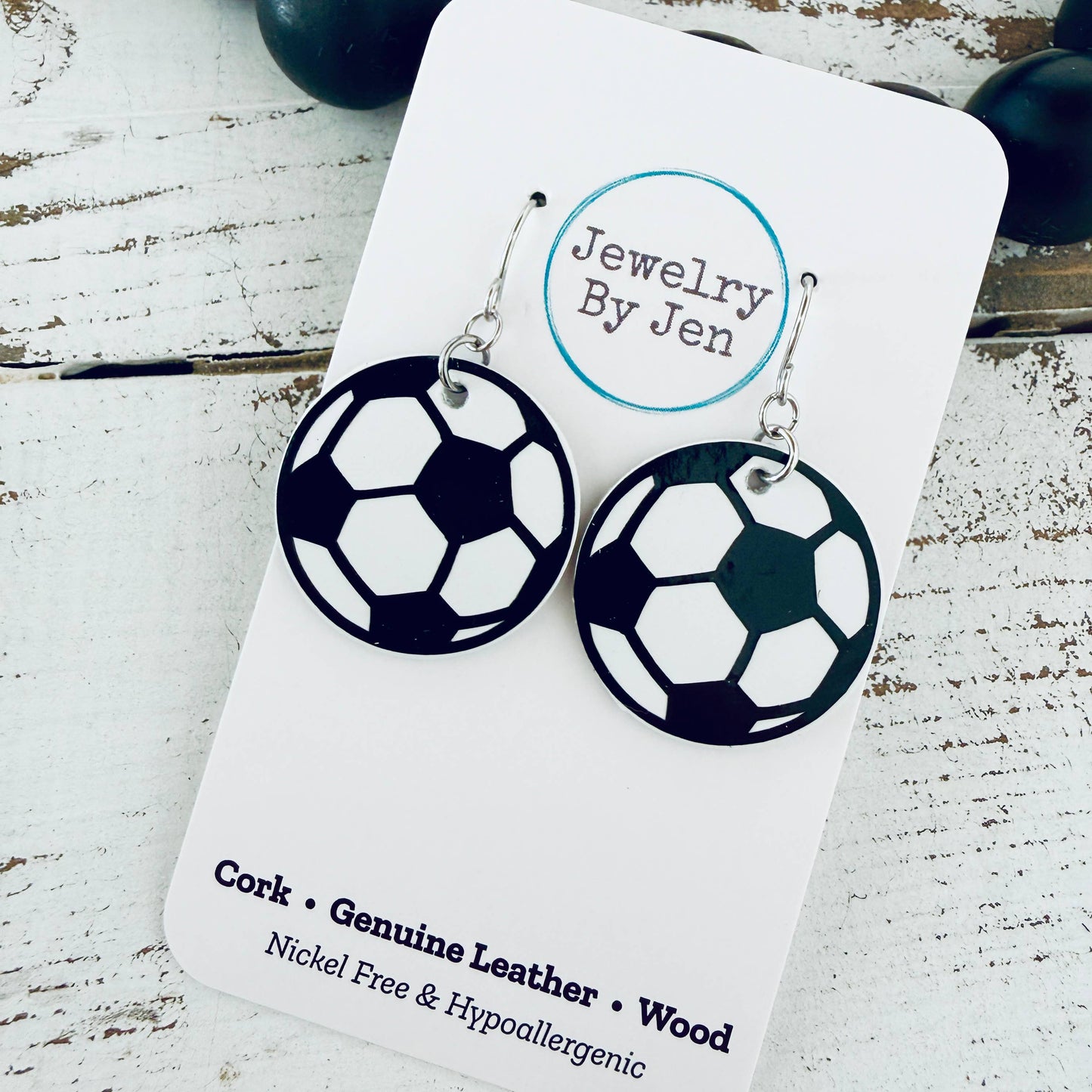Soccer Ball Earrings