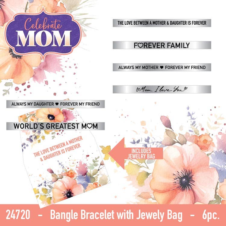 Bangle Bracelet with Bag Mother's Day