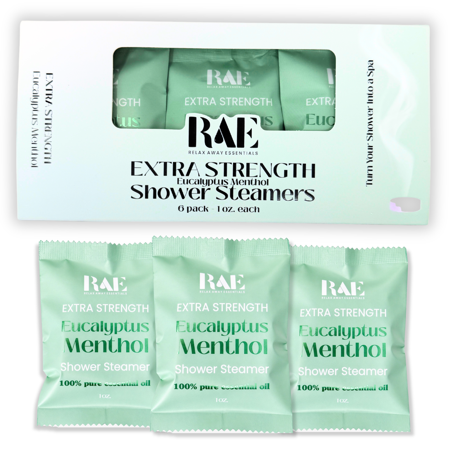 Eucalyptus Menthol Shower Steamers 6 Pack - Made in USA