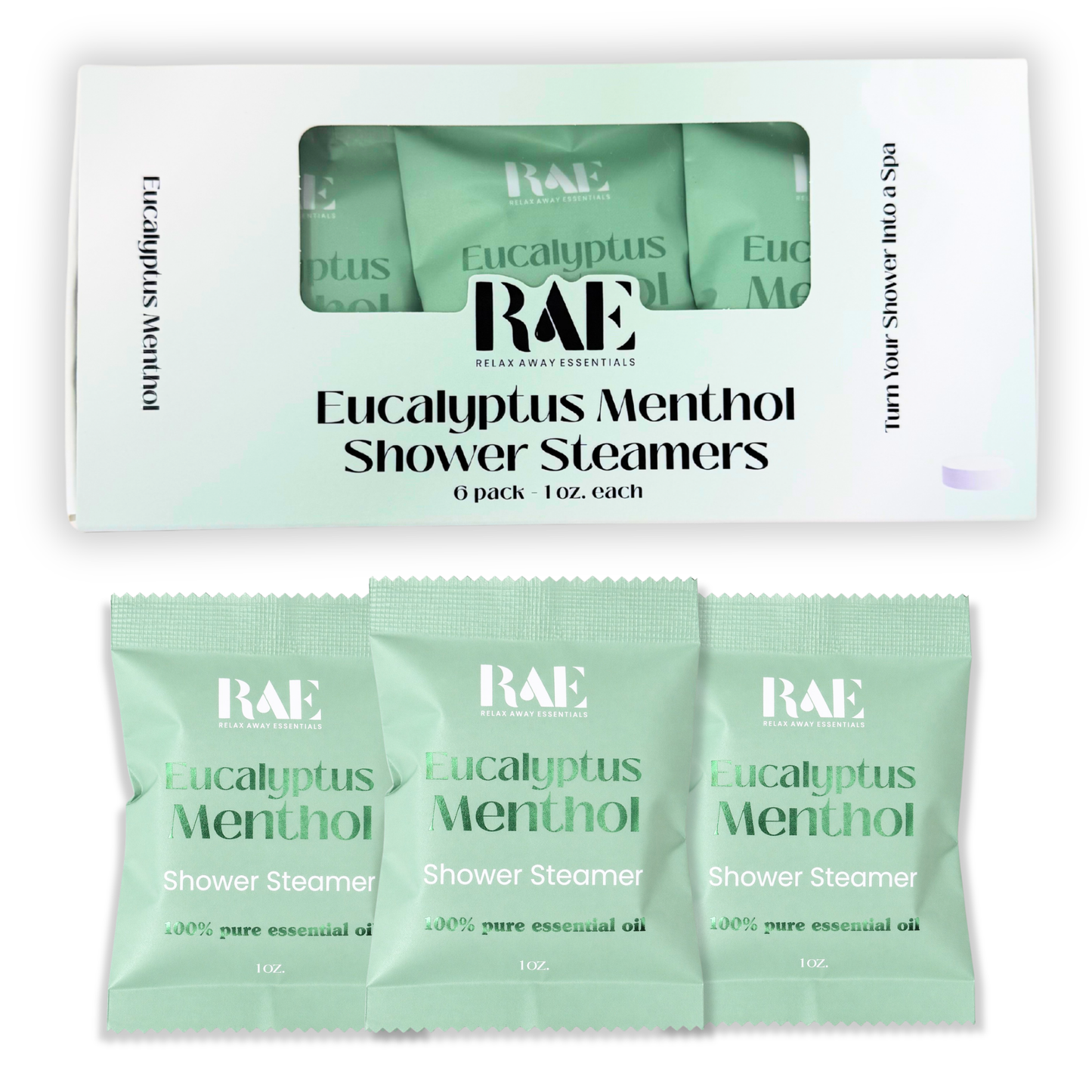 Eucalyptus Menthol Shower Steamers 6 Pack - Made in USA