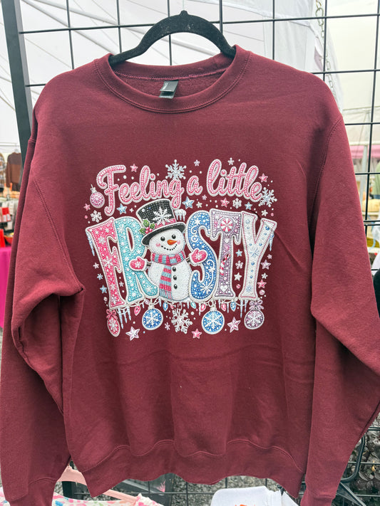 Spangle Feeling Frosty Crew or tee