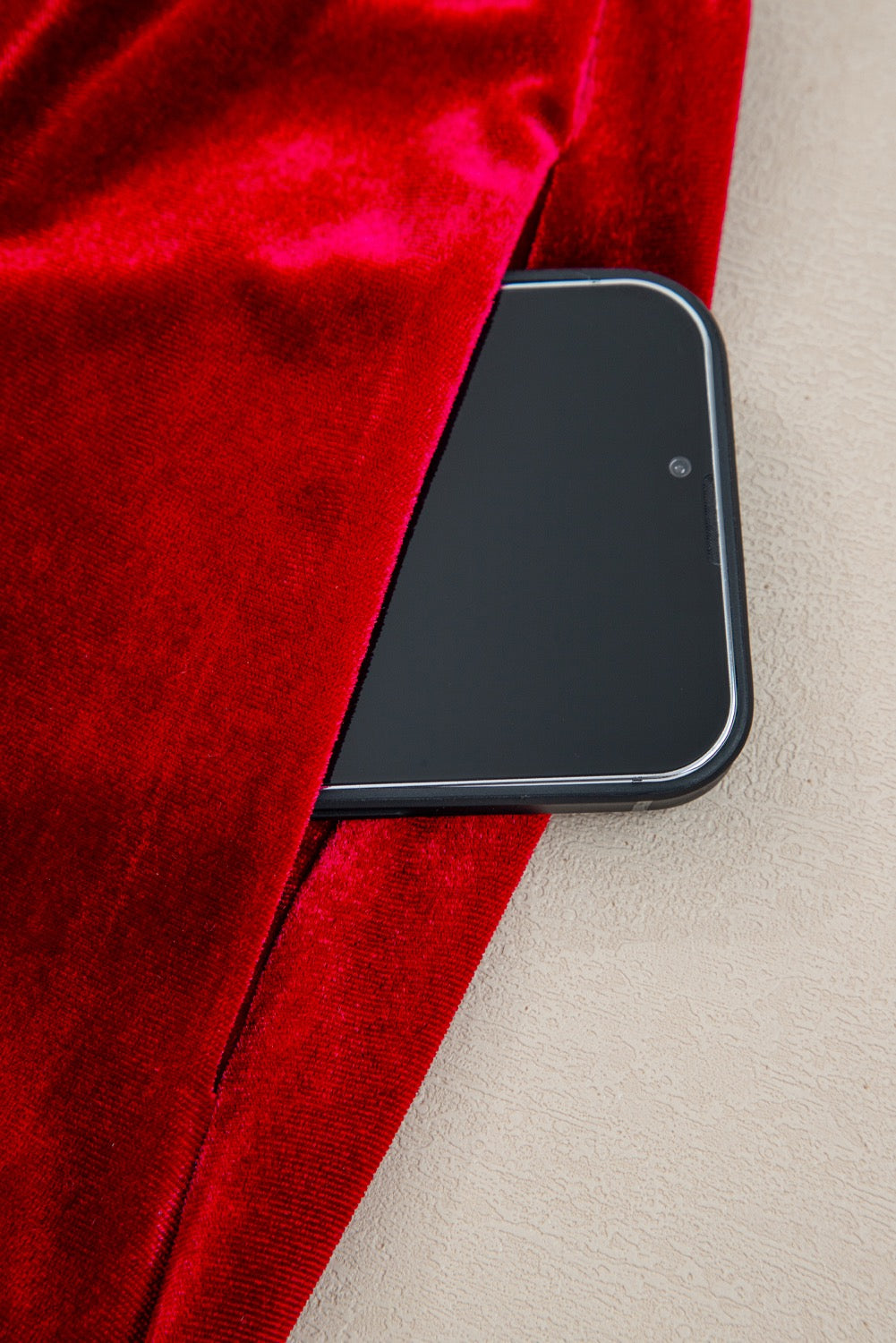 Rhinestone Velvet Christmas Dress