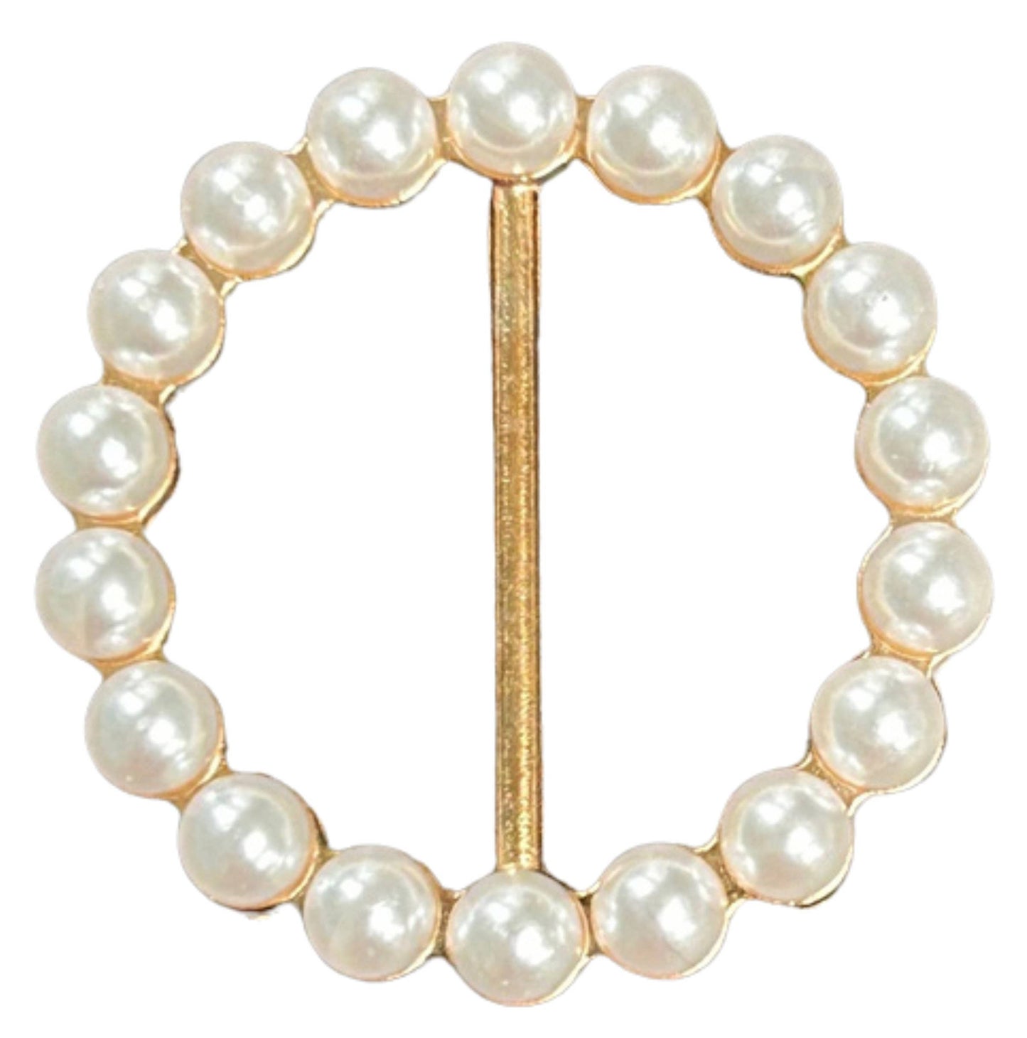 Tee Tie Round Gold with Pearls