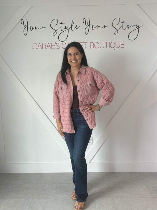 Blush Quilted Shacket