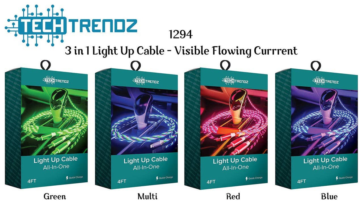 All In One Phone Charger-  Light Up Cable