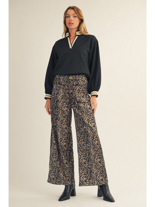 Jodifl Cheetah Wide Leg Pants