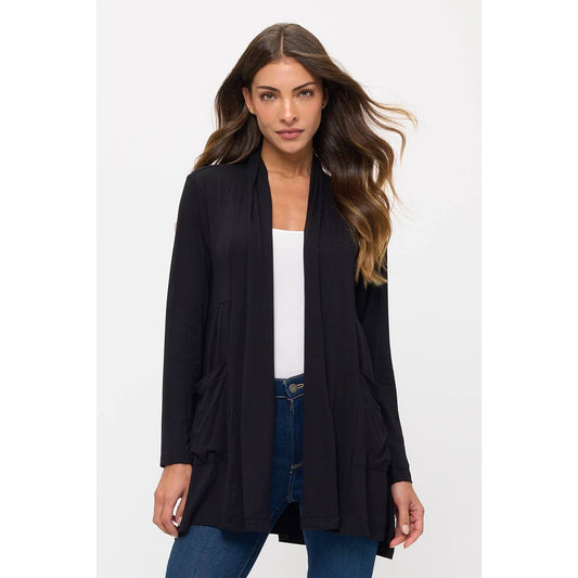 OPEN FRONT POCKET CARDIGAN