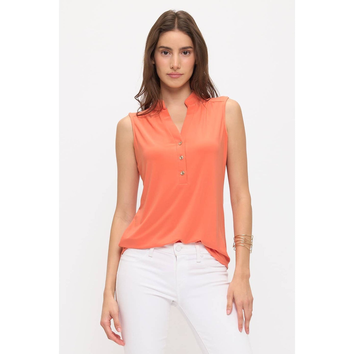 BUTTON FRONT SHIRT TANK