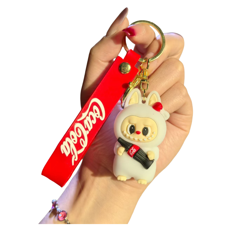 Monster Cola Shape Silicone Keychain Various Character