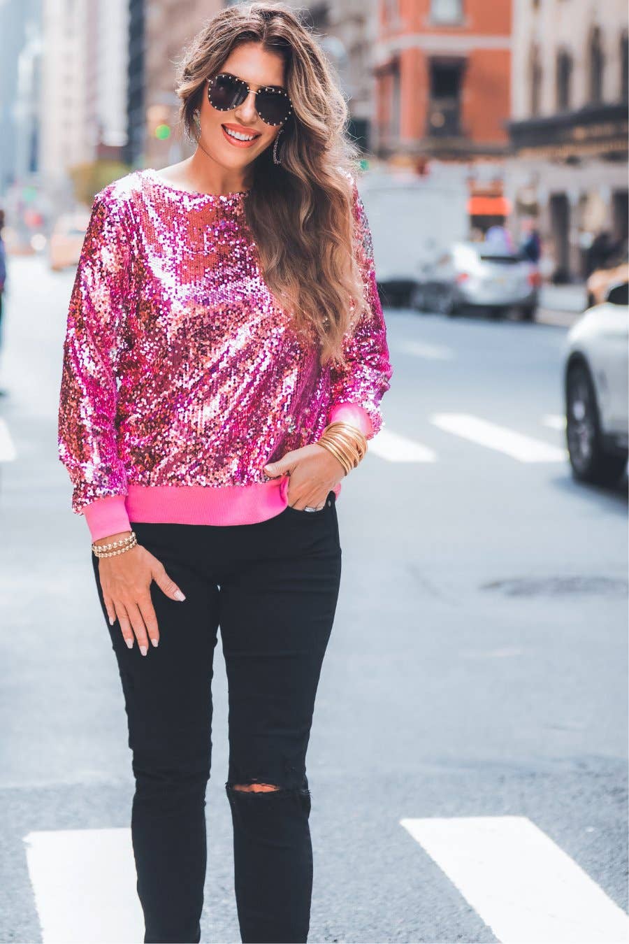 In The Spotlight Carazy Sequin Top