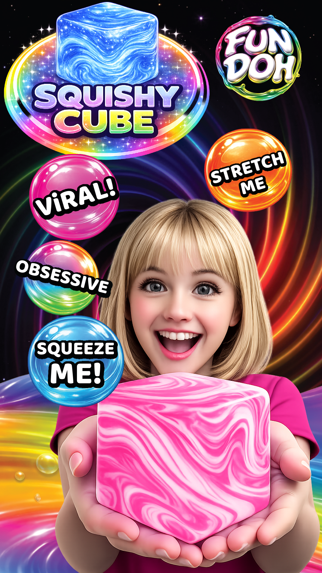 Fun Doh Swirl Squishy Cubes Viral