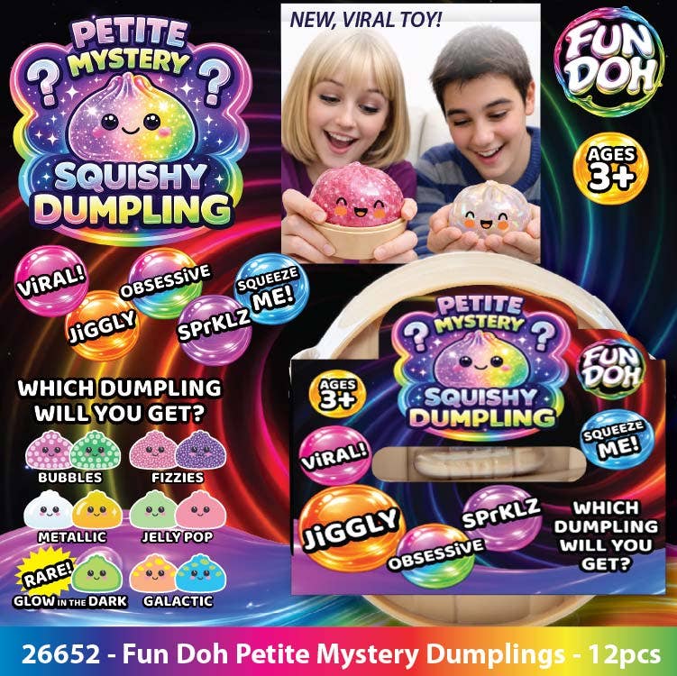 Pre-Order Squishy Mystery Mini Petite 2.5" Dumpling Toy EST Arrival June 10th
