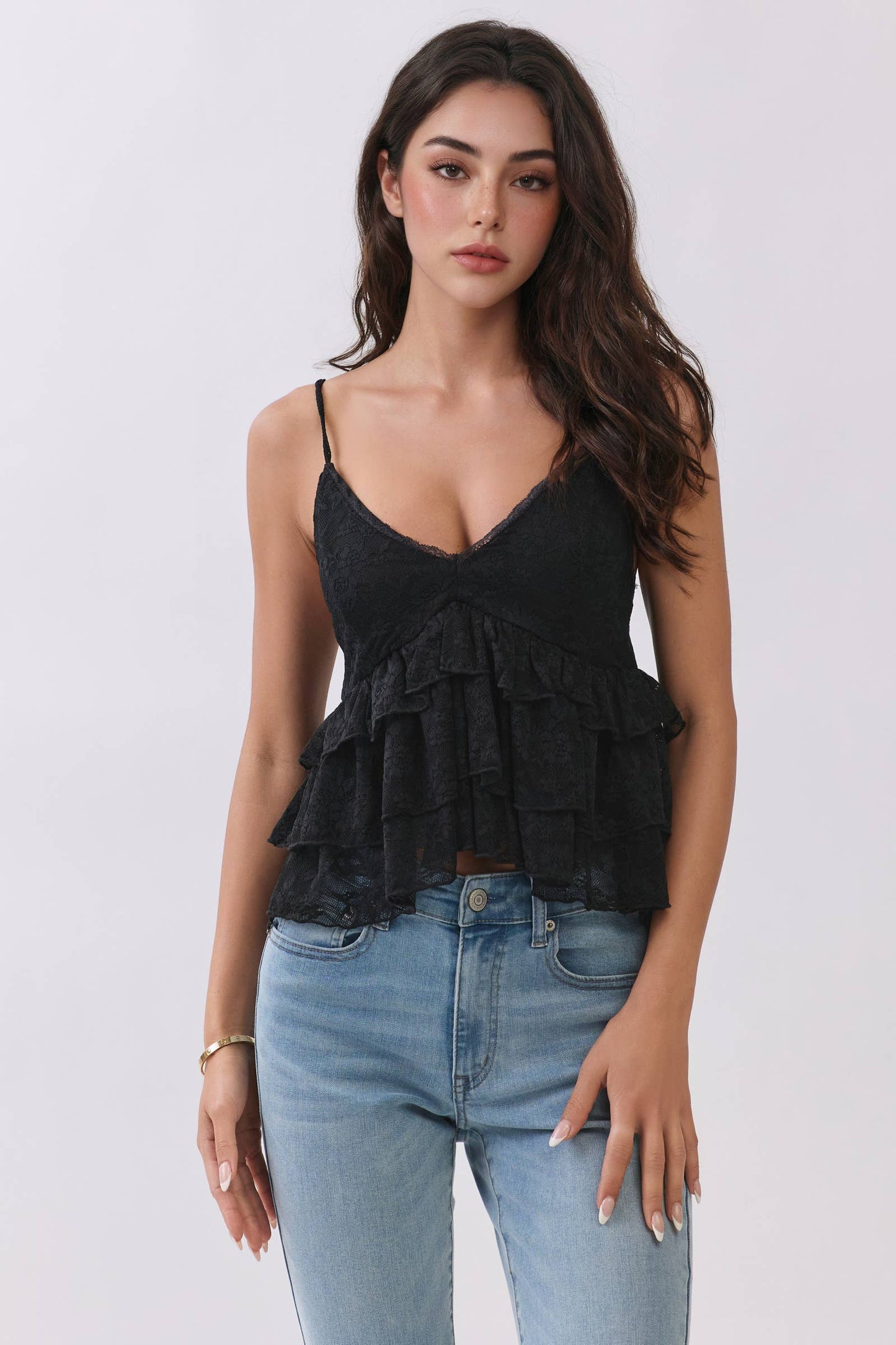 PLUNGING BABYDOLL CAMI