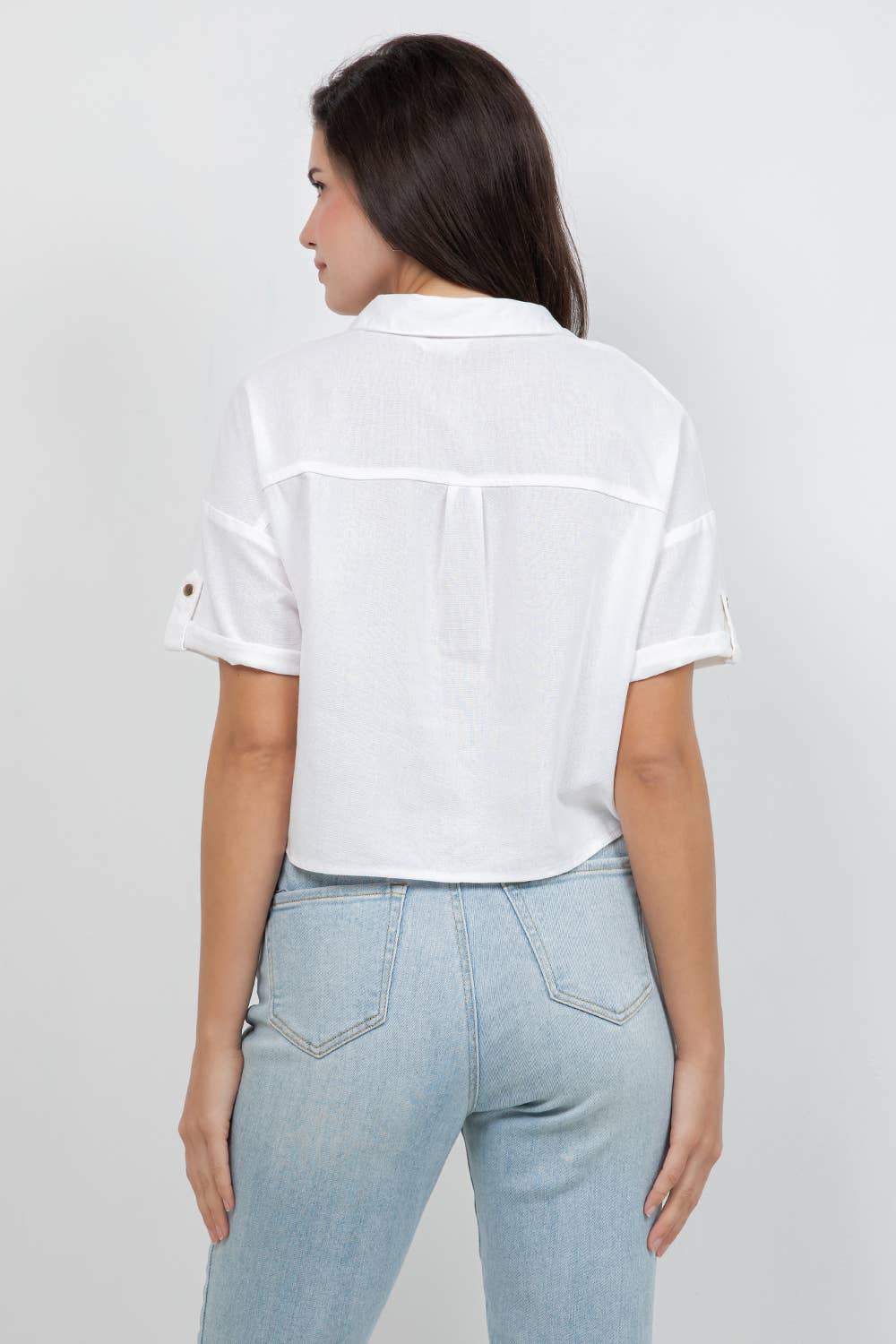 Line Cropped Top