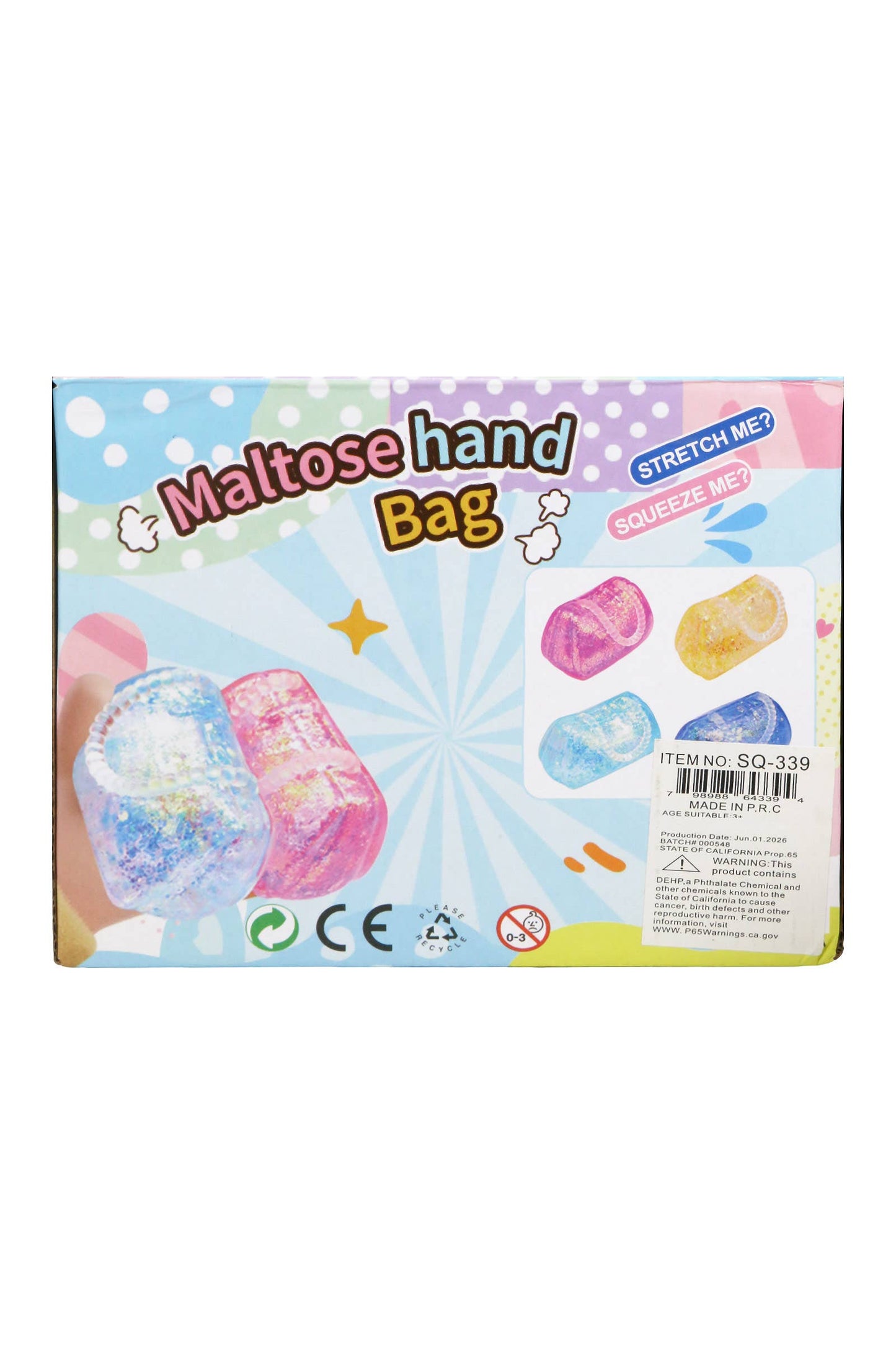 Handbag Purse Glitter Maltose Putty Slime Filled Squishy Toy EST Arrival Mid Aug