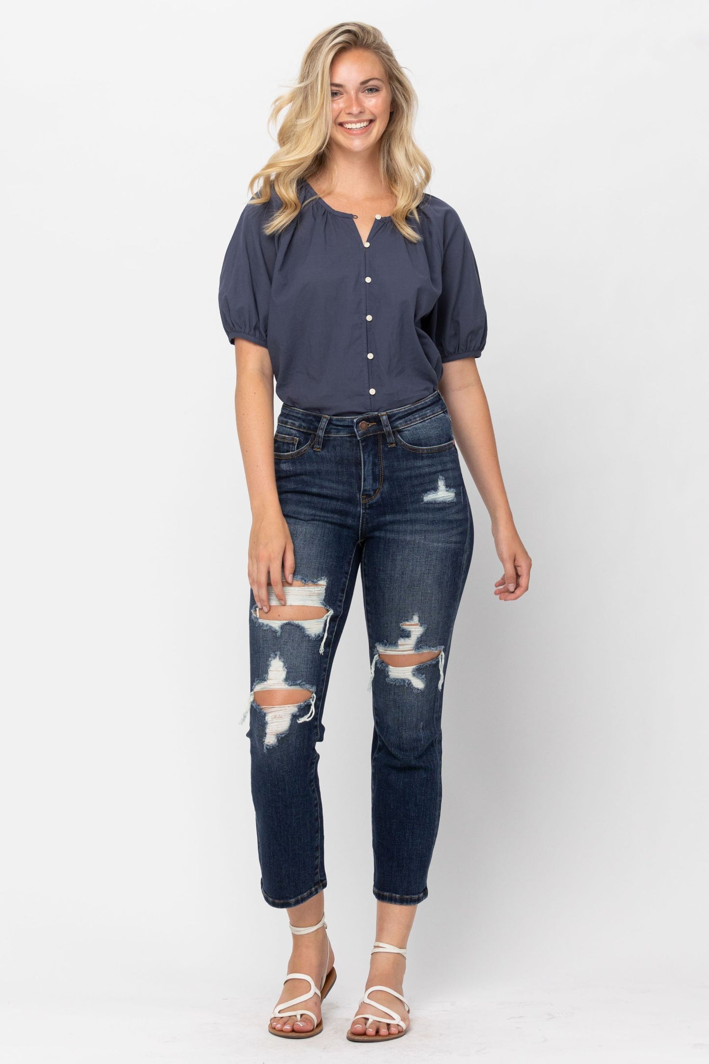 Distressed Straight Leg Judy Blue