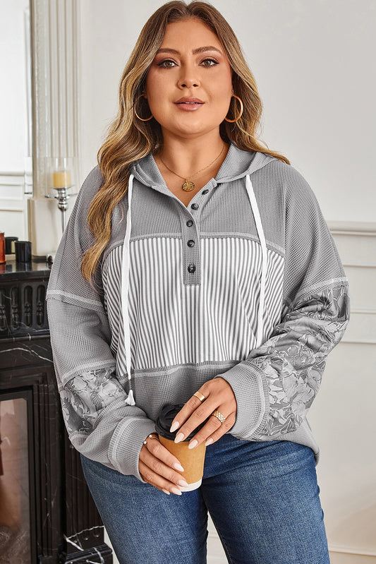 Mixed Pattern Spring Hoodie