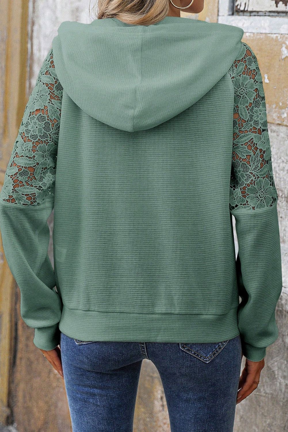 Lace and Green Hoodie