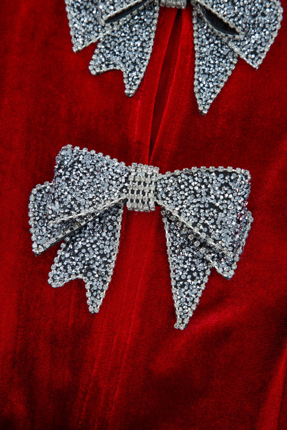 Rhinestone Velvet Christmas Dress