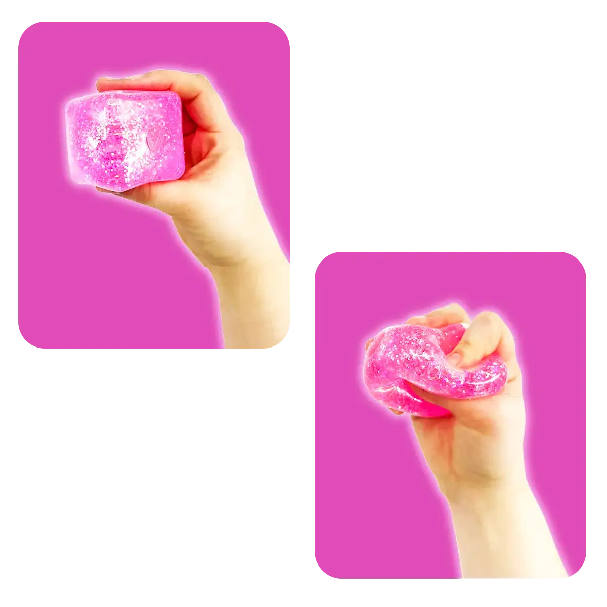 Fun Doh Squish & Squeeze Sparkle Cube Squishy