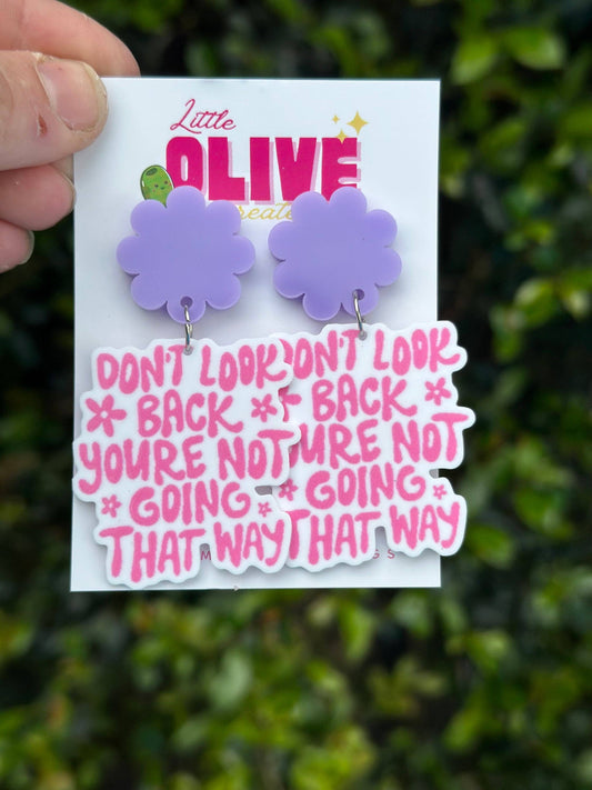 Teacher Motivational Quote Dangle Earrings