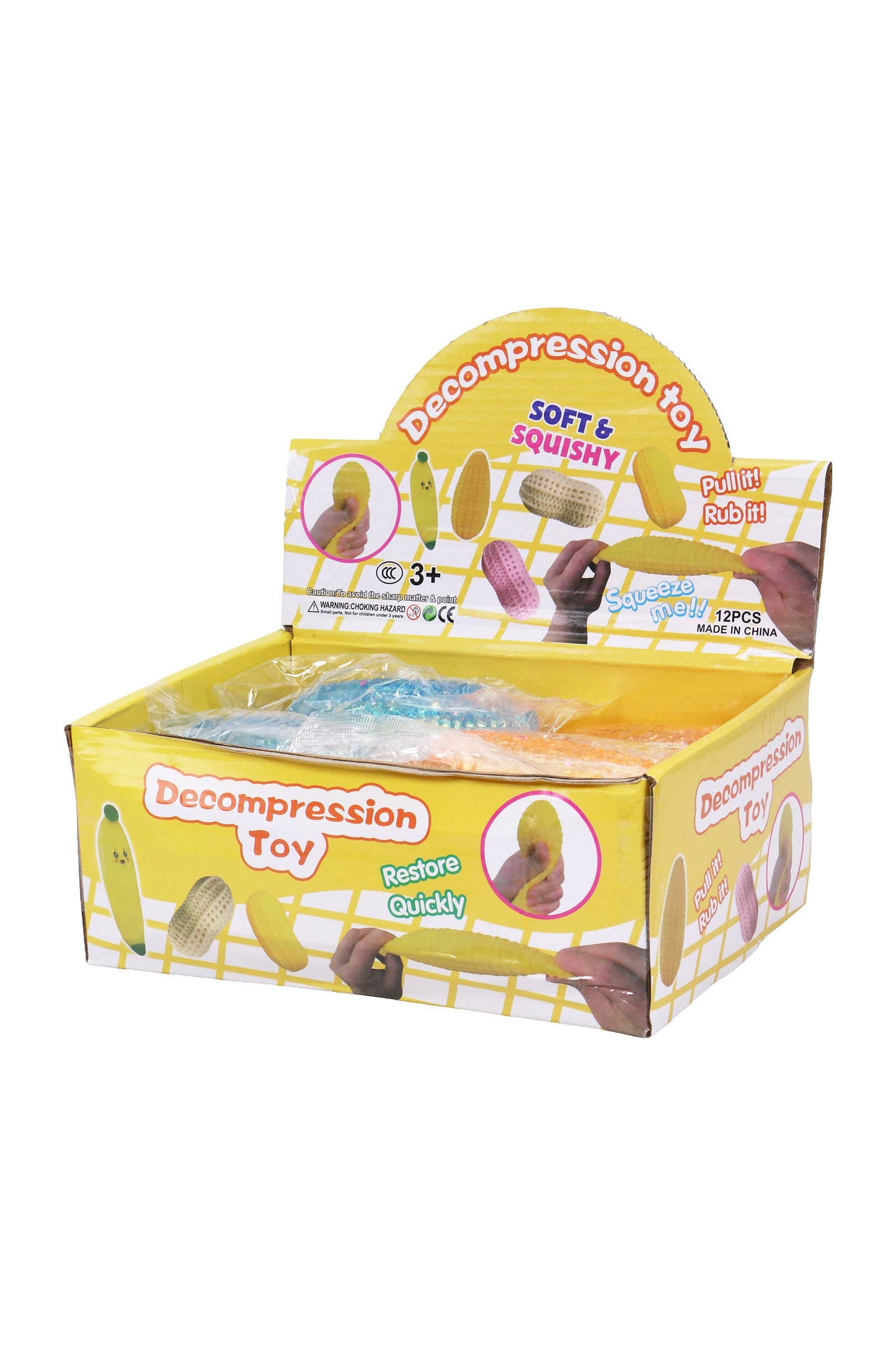 Corn Cob Glittery Maltose Putty Filled Squishy Toy