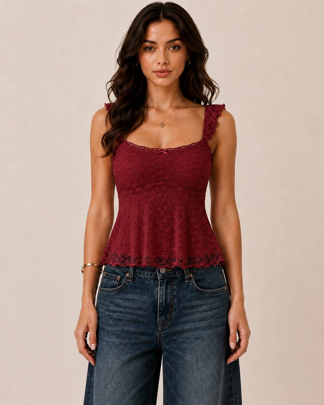No BRA CLUB Padded LACEY Top