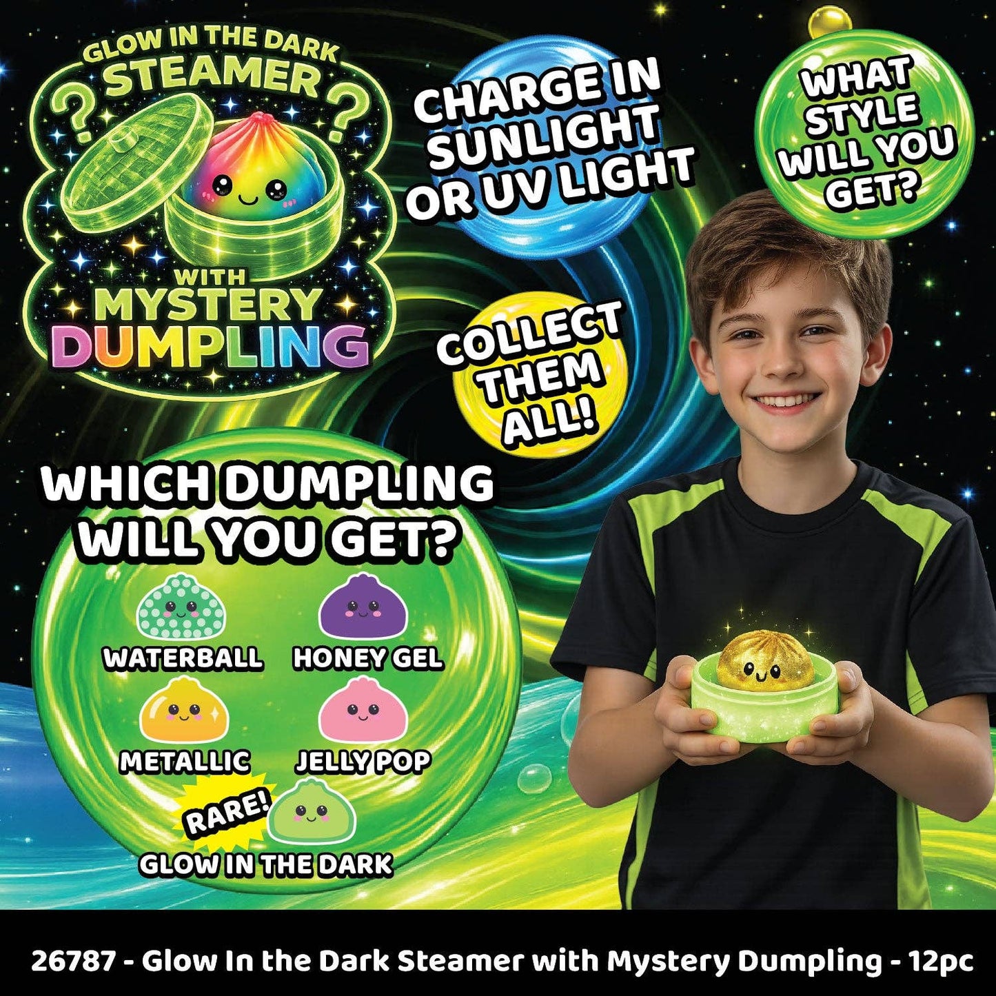 Ultra Rare Glow-in-the-Dark Mystery Dumpling Squishy