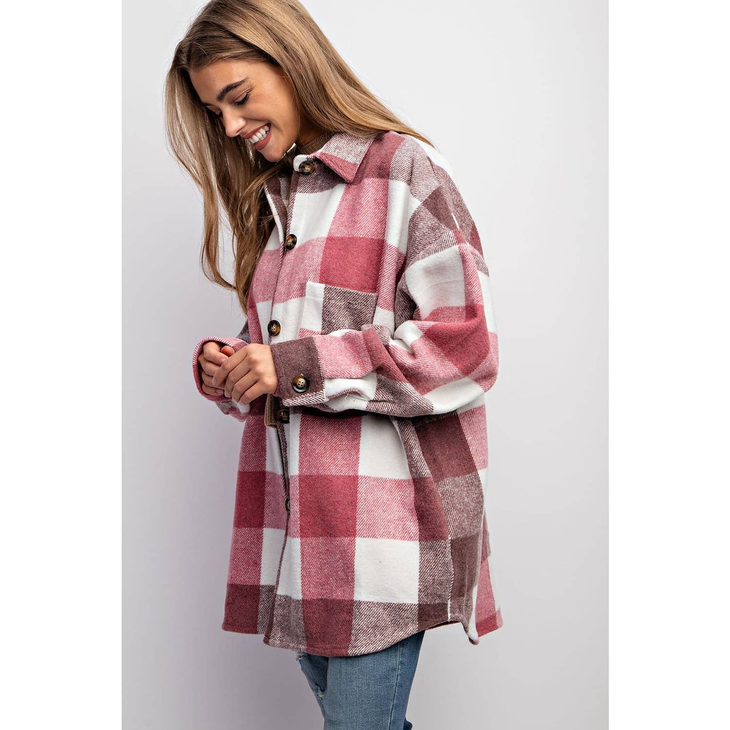 MUSTARD PLAID SHACKET