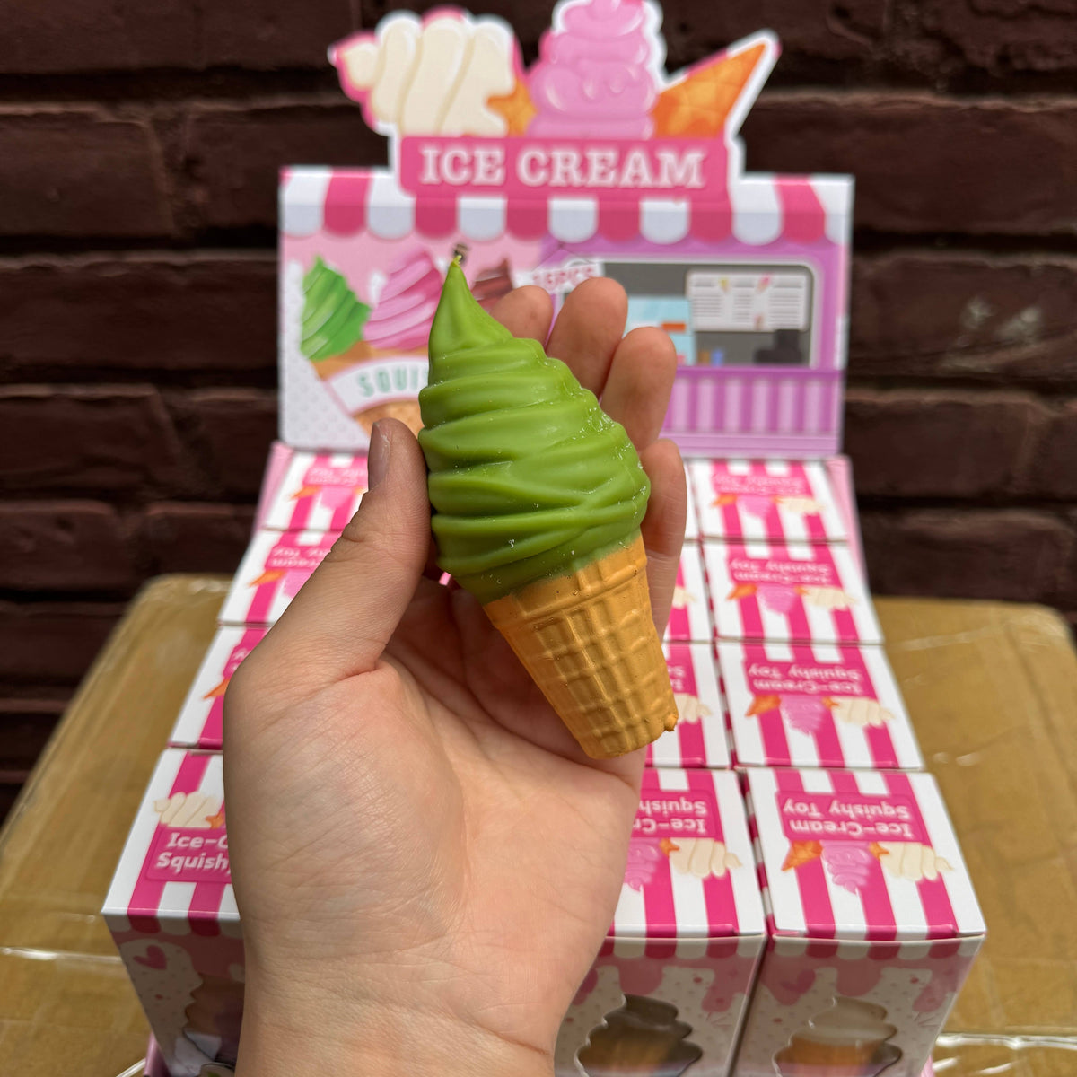 Scented Crackling Crunchy Ice Cream Cone Squishy
