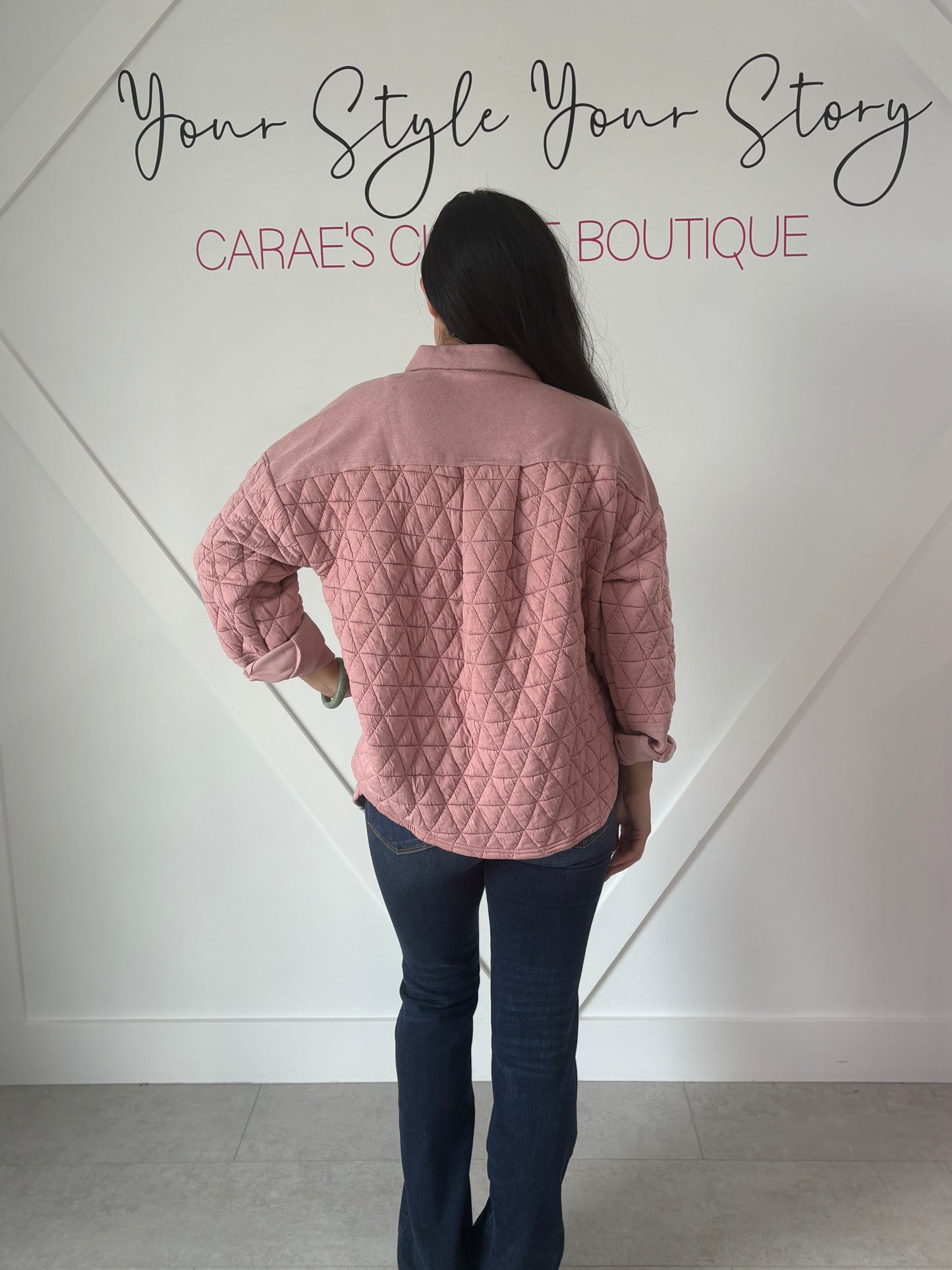 Blush Quilted Shacket