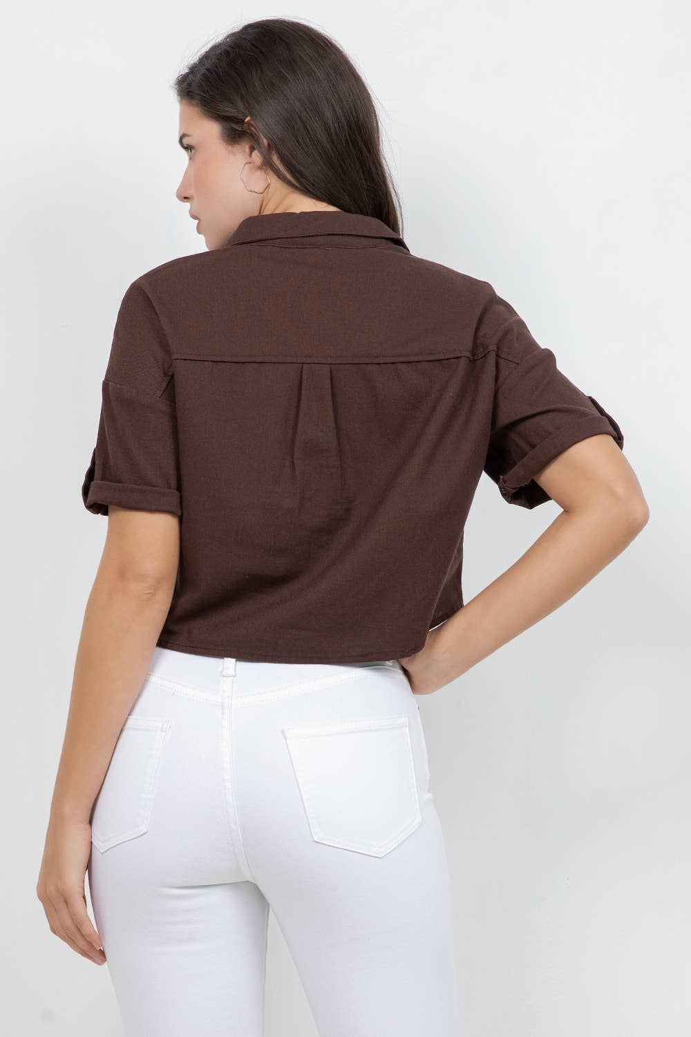 Line Cropped Top