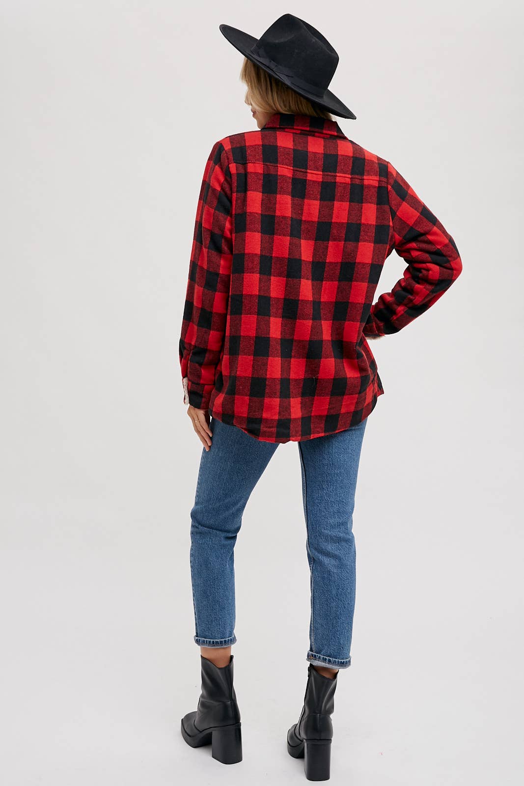 BUFFALO PLAID SHERPA-LINED SHACKET