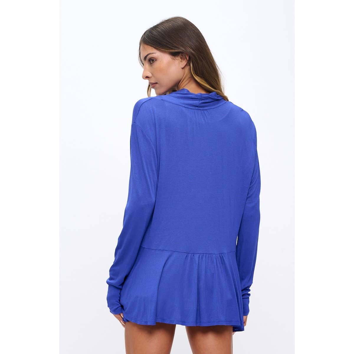 OPEN FRONT HIGH LOW CARDIGAN