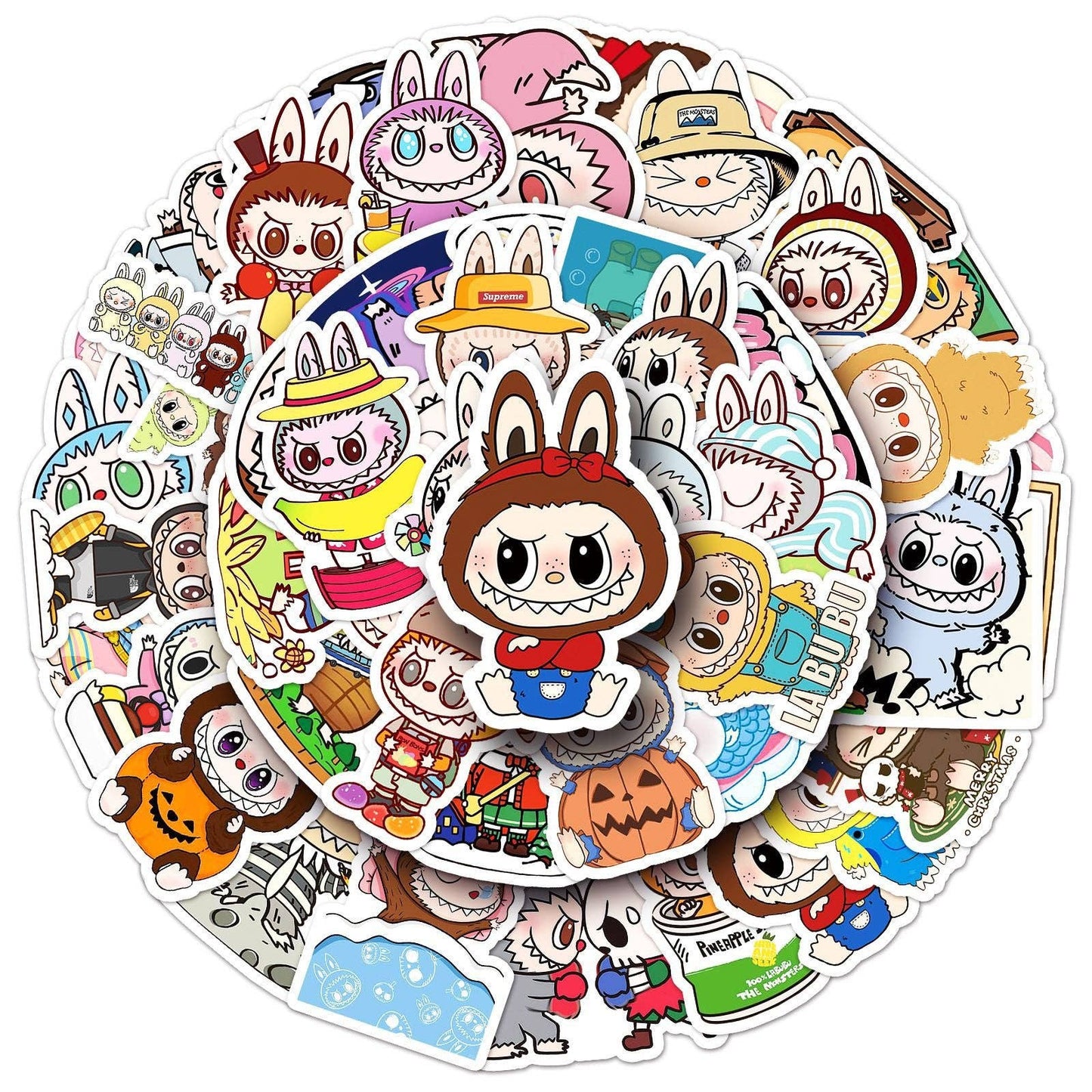 50Pcs  Stickers – Cute Waterproof Cartoon Decals for Laptop
