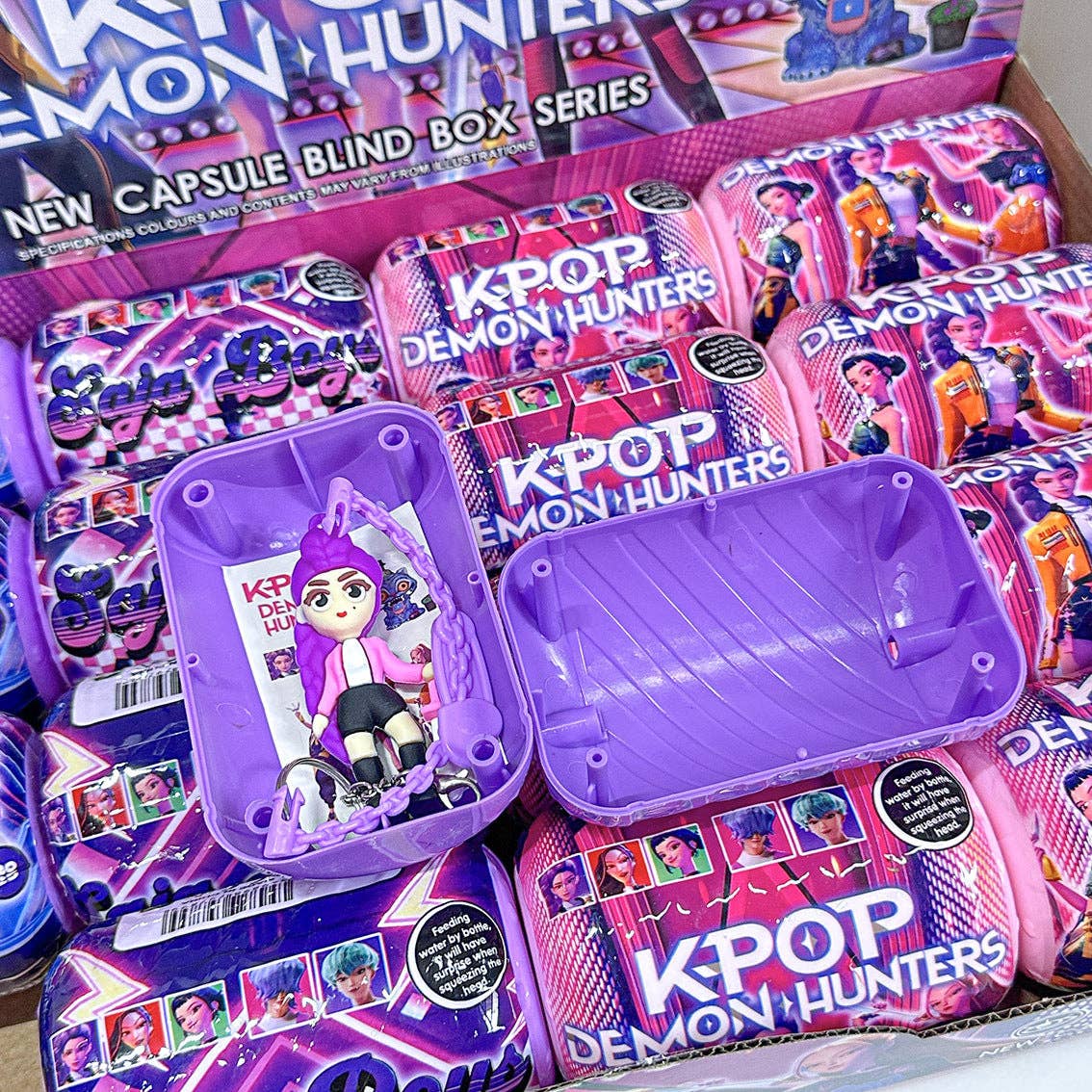 K-POP Demon Hunters Blind Box Capsule Figures Trendy Collectible Keychain Toys for Bags and Car Decorations