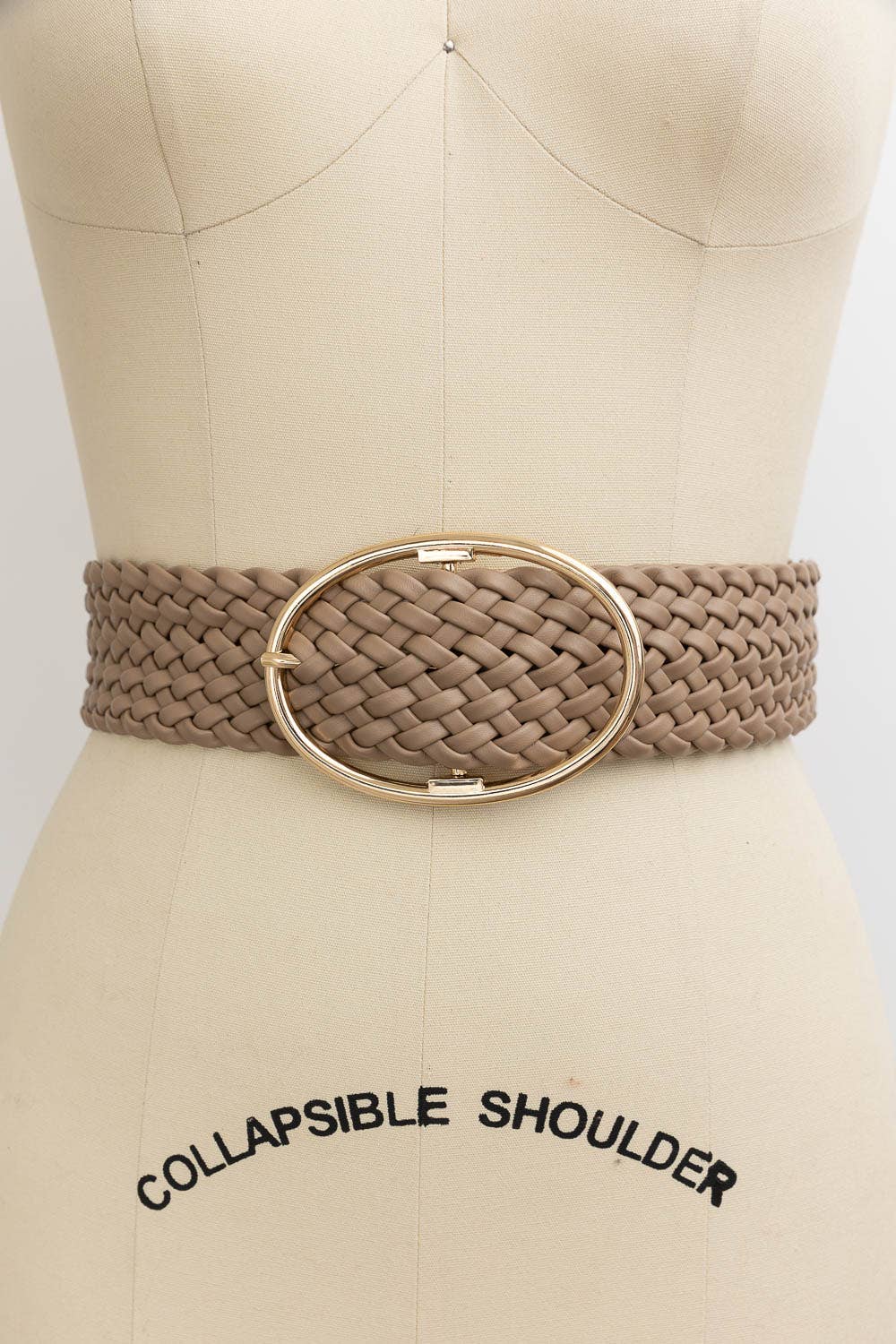 Wide Braided Belt for Dresses
