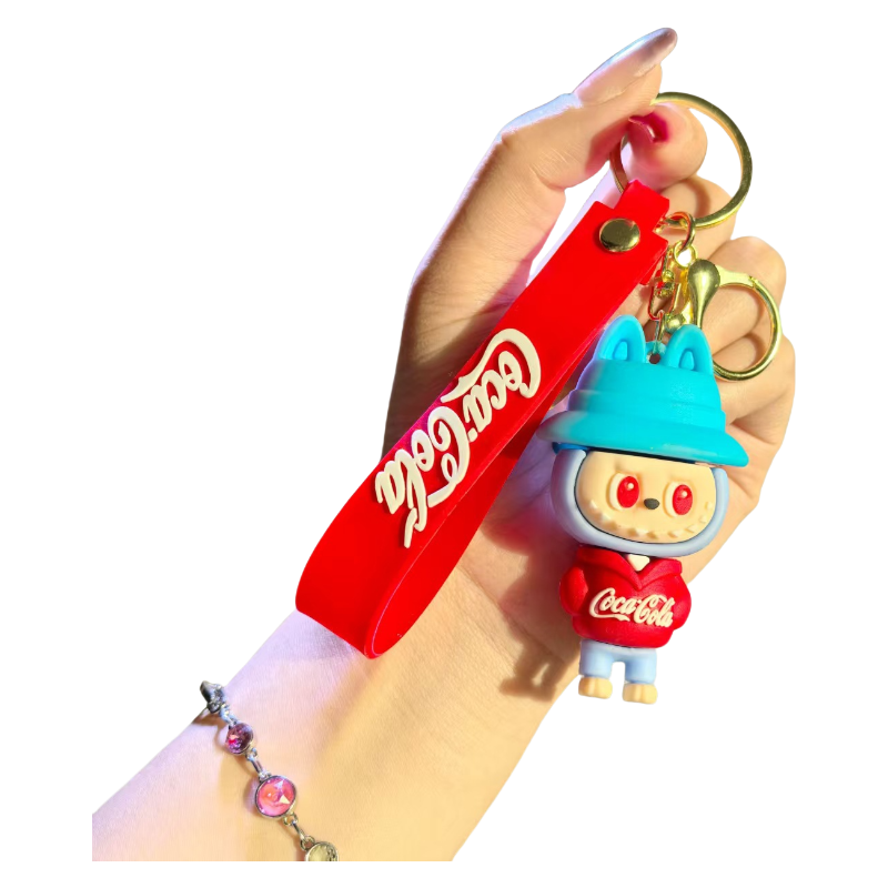 Monster Cola Shape Silicone Keychain Various Character