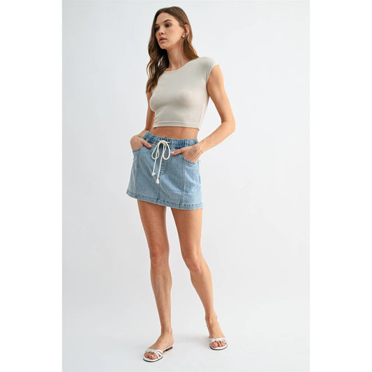 Mica HIGH-RISE PULL ON MINI SKIRT