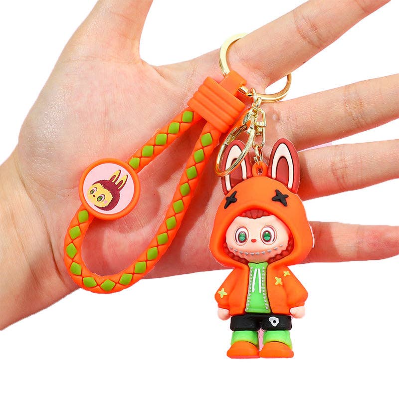 Cartoon Silicone Keychain With Various Character Designs